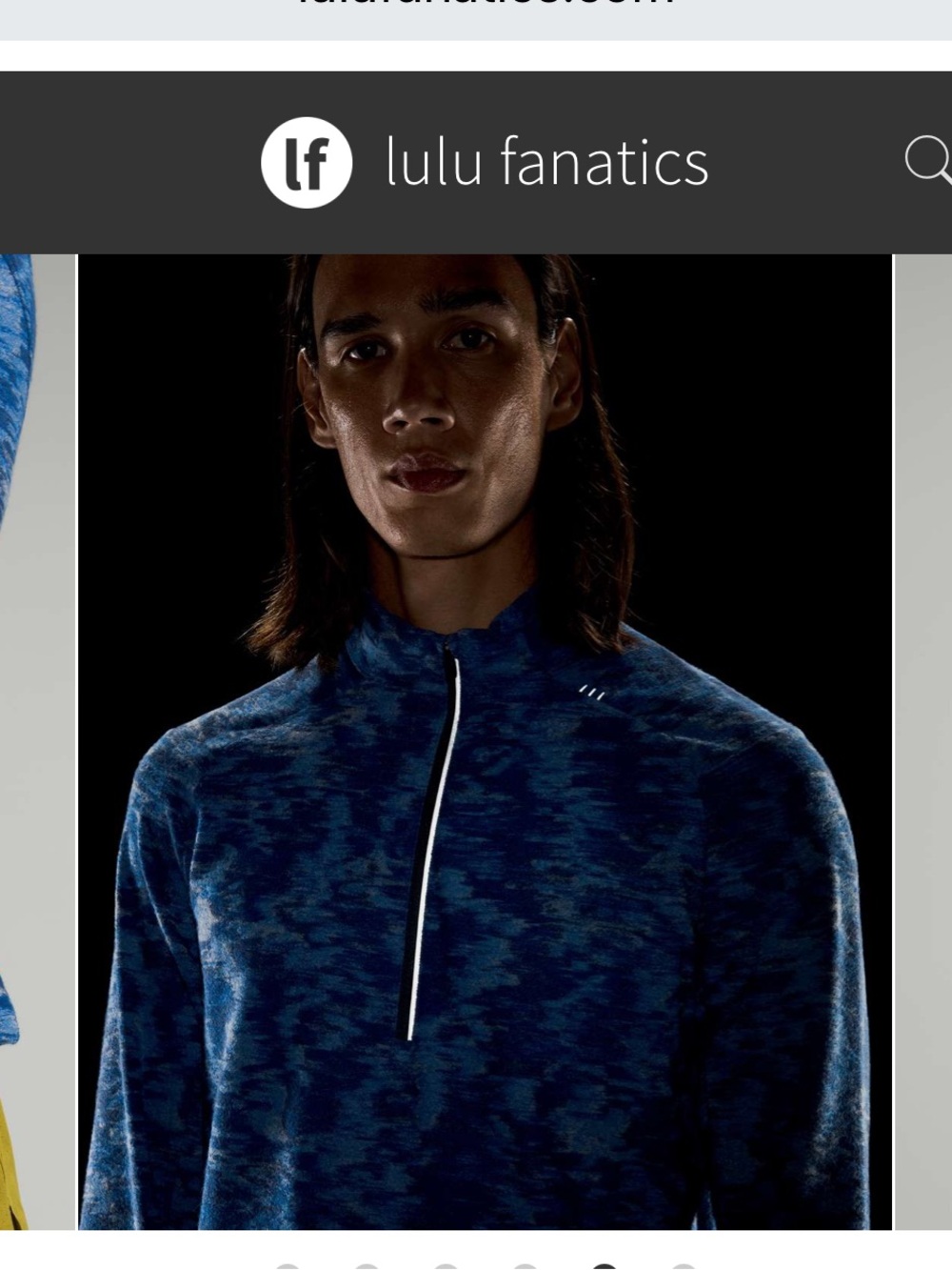 NWT Lululemon Surge Warm 1/2 Zip M Data Rush Mini Jacquard Chambray Mineral Blue